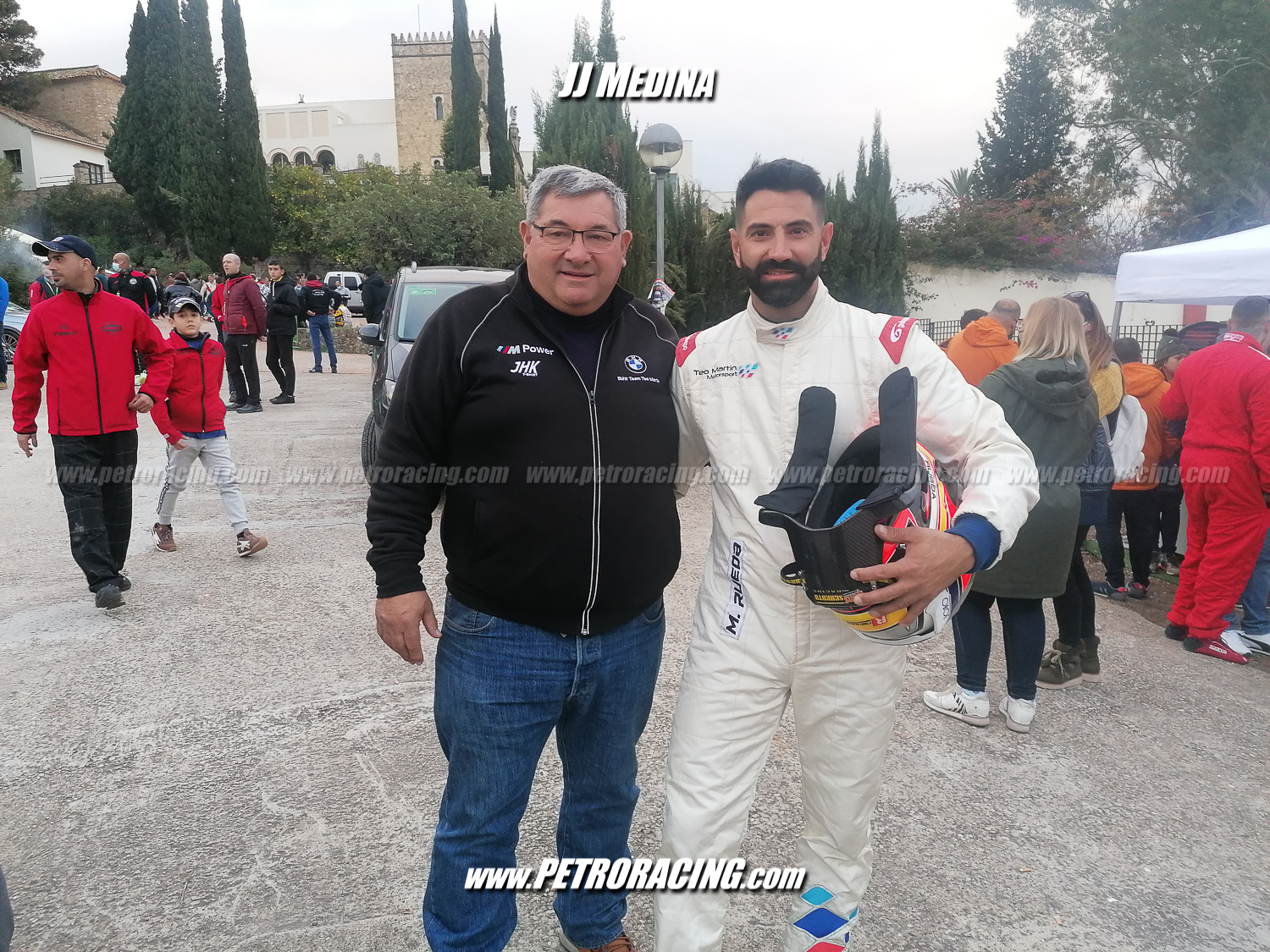 Dos generaciones de grandes pilotos malagueños: Luis Rueda junto a su hijo Manuel.